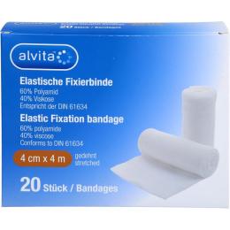 ALVITA elastische Fixierbinde 4 cmx4 m 20 St.