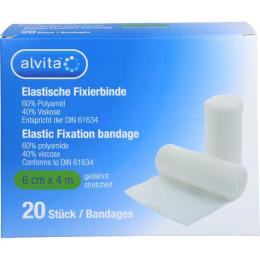 ALVITA elastische Fixierbinde 6 cmx4 m 20 St.