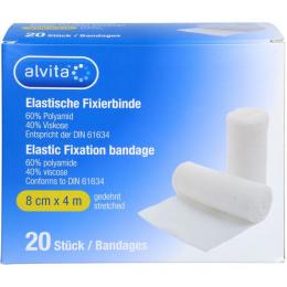 ALVITA elastische Fixierbinde 8 cmx4 m 20 St.