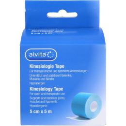 ALVITA Kinesiologie Tape 5 cmx5 m blau 1 St.