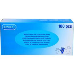 ALVITA Nitril Unt.Handschuhe unsteril puderfrei M 100 St.