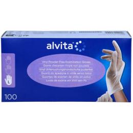 ALVITA Vinyl Unt.Handschuhe unsteril puderfrei L 100 St.