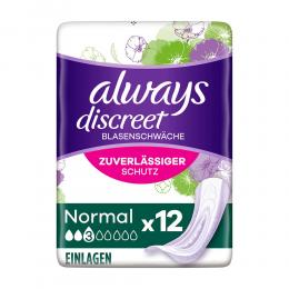 Ein aktuelles Angebot für Always discreet Einlagen Normal 12 St Binden Inkontinenz & Blasenschwäche - jetzt kaufen, Marke Halajot Einkaufs OHG.