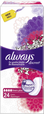 ALWAYS discreet Inkontinenz Liner plus Slipeinlag. 24 St