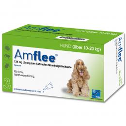 Amflee 134 mg Lösung zum Auftropfen für mittelgroße Hunde 3 St Lösung