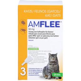 AMFLEE 50 mg Spot-on Lösung z.Auftropfen f.Katzen 3 St.