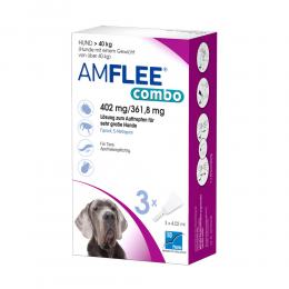 AMFLEE combo 402/361,8mg Lsg.z.Auf.f.Hunde üb.40kg 3 St Lösung