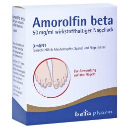 AMOROLFIN beta 50 mg/ml wirkstoffhalt.Nagellack 3 ml Wirkstoffhaltiger Nagellack