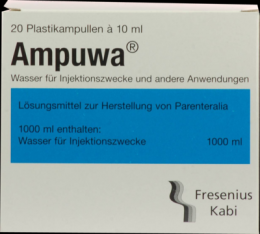 AMPUWA Plastikampullen Injektions-/Infusionslsg. 20X10 ml