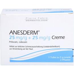 ANESDERM 25 mg/g + 25 mg/g Creme + 2 Pflaster 5 g
