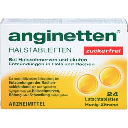 ANGINETTEN Halstabletten zuckerfrei 24 St.