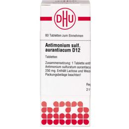 ANTIMONIUM SULFURATUM aurantiacum D 12 Tabletten 80 St.