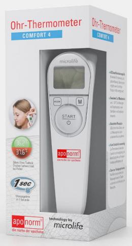 Ein aktuelles Angebot für APONORM Fieberthermometer Ohr Comfort 4 1 St ohne Baby- & Kinderapotheke - jetzt kaufen, Marke WEPA Apothekenbedarf GmbH & Co. KG.