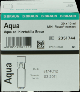 AQUA AD injectabilia Miniplasco connect Inj.-Lsg. 20X10 ml