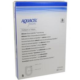 AQUACEL Foam adhäsiv Ferse 14x19,8 cm Verband 5 St.