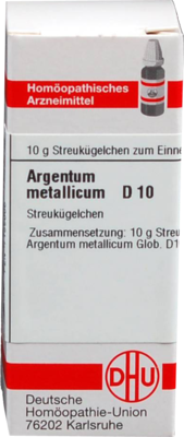 ARGENTUM METALLICUM D 10 Globuli 10 g