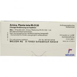 Ein aktuelles Angebot für ARNICA PLANTA tota Rh D 20 Ampullen 8 X 1 ml Ampullen Homöopathische Einzelmittel - jetzt kaufen, Marke Weleda AG.