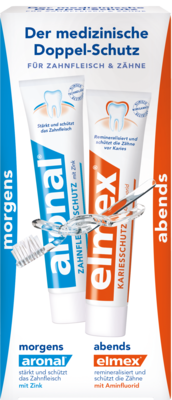 ARONAL/ELMEX Doppelschutz Zahnpasta 2X75 ml