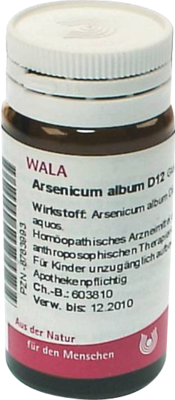 ARSENICUM ALBUM D 12 Globuli 20 g