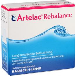 Artelac Rebalance Augentropfen 3 X 10 ml Augentropfen