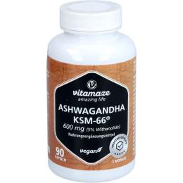 ASHWAGANDHA KSM-66 600mg Extrakt hochdos.veg.Kaps. 90 St. (62,6 g)