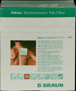 ASKINA Mullkompressen 7,5x7,5 cm steril 25X2 St