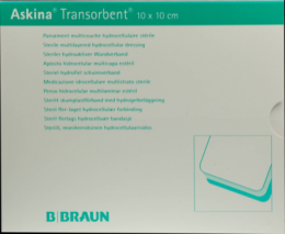 ASKINA Transorbent 10x10 cm Schaumst.Wundauflage 5 St