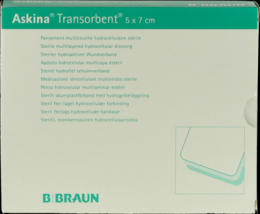 ASKINA Transorbent 5x7 cm Schaumst.Wundauflage 10 St