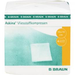 ASKINA Vliesstoffkompr.unsteril 10x10 cm 4fach 100 St.