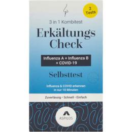 ASPILOS Selbsttest Erkältungscheck Covid+Infl.A+B 2 St.