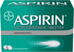 Ein aktuelles Angebot für ASPIRIN 500 mg überzogene Tabletten 80 St Überzogene Tabletten Kopfschmerzen & Migräne - jetzt kaufen, Marke Bayer Vital GmbH Geschäftsbereich Selbstmedikation.