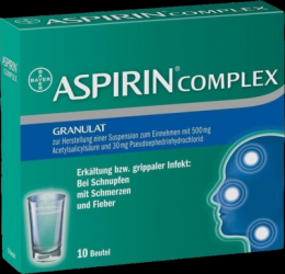 ASPIRIN COMPLEX Btl.m.Gran.z.Herst.e.Susp.z.Einn. 10 St