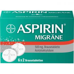 ASPIRIN MIGRÄNE 500 mg Brausetabletten 12 St.