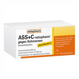 ASS + C-ratiopharm bei Fieber und Schmerzen 10 St Brausetabletten