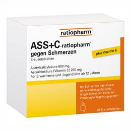 ASS + C-ratiopharm bei Fieber und Schmerzen 20 St Brausetabletten