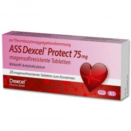 Ein aktuelles Angebot für ASS Dexcel Protect 75mg 20 St Tabletten magensaftresistent Blutverdünnung - jetzt kaufen, Marke Dexcel Pharma GmbH.