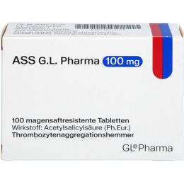 ASS G.L. Pharma 100 mg magensaftres.Tabletten 100 St.