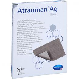 ATRAUMAN Ag 5x5 cm steril Kompressen 10 St.