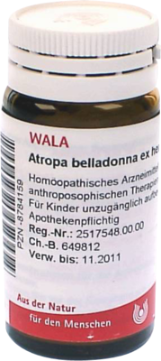 ATROPA belladonna ex Herba D 6 Globuli 20 g