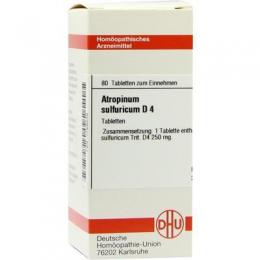 ATROPINUM SULFURICUM D 4 Tabletten 80 St