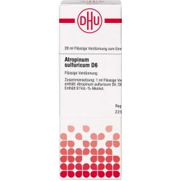 ATROPINUM SULFURICUM D 6 Dilution 20 ml