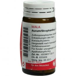 Ein aktuelles Angebot für AURUM/STROPHANTHUS Globuli 20 g Globuli Homöopathische Komplexmittel - jetzt kaufen, Marke WALA Heilmittel GmbH.