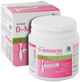 Avitale D-MANNOSE PLUS Pulver mit Vitamin C, Zink und Selen 100 g Pulver