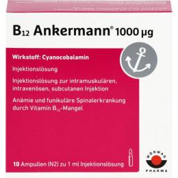 B12 ANKERMANN 1000 µg Injektionslösung Amp. 10 ml