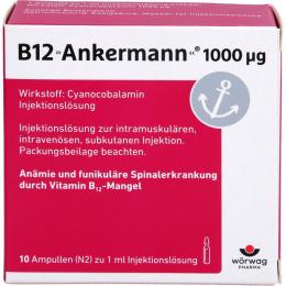 B12 ANKERMANN 1000 µg Injektionslösung Amp. 10 ml