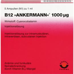B12 ANKERMANN 1000 µg Injektionslösung Amp. 5 ml