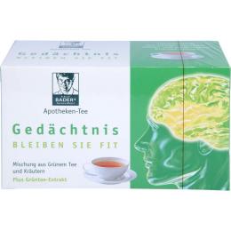 BADERS Apotheken Tee Gedächtnis Filterbeutel 20 St. (40 g)