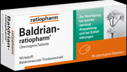 BALDRIAN-RATIOPHARM berzogene Tabletten 30 St