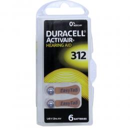Batterie für Hörgeräte Duracell 312 6 St ohne