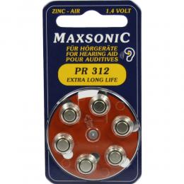 Batterie für Hörgeräte MAXSONIC PR 312 6 St ohne